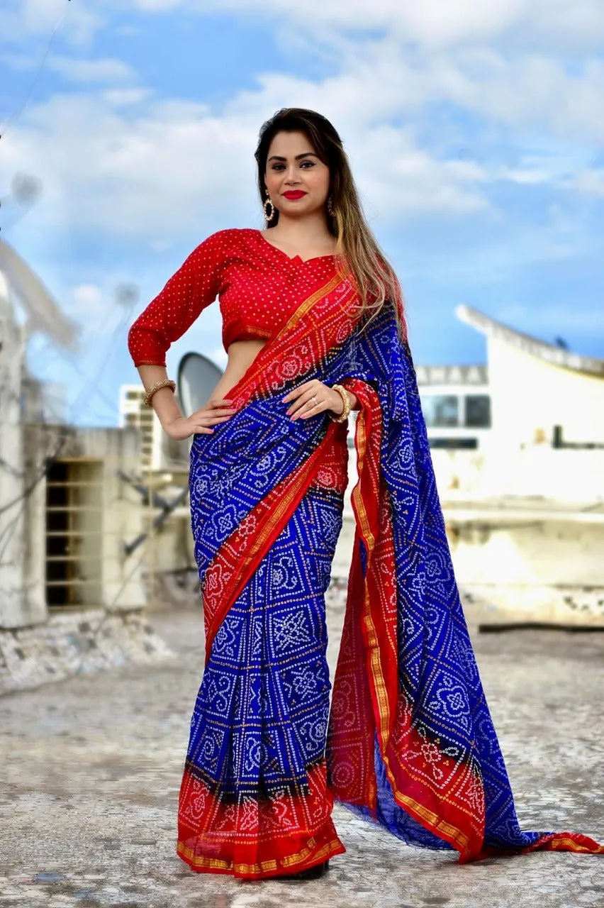 Beautiful Party Wear Bandhani Saree Manjri Vol-2