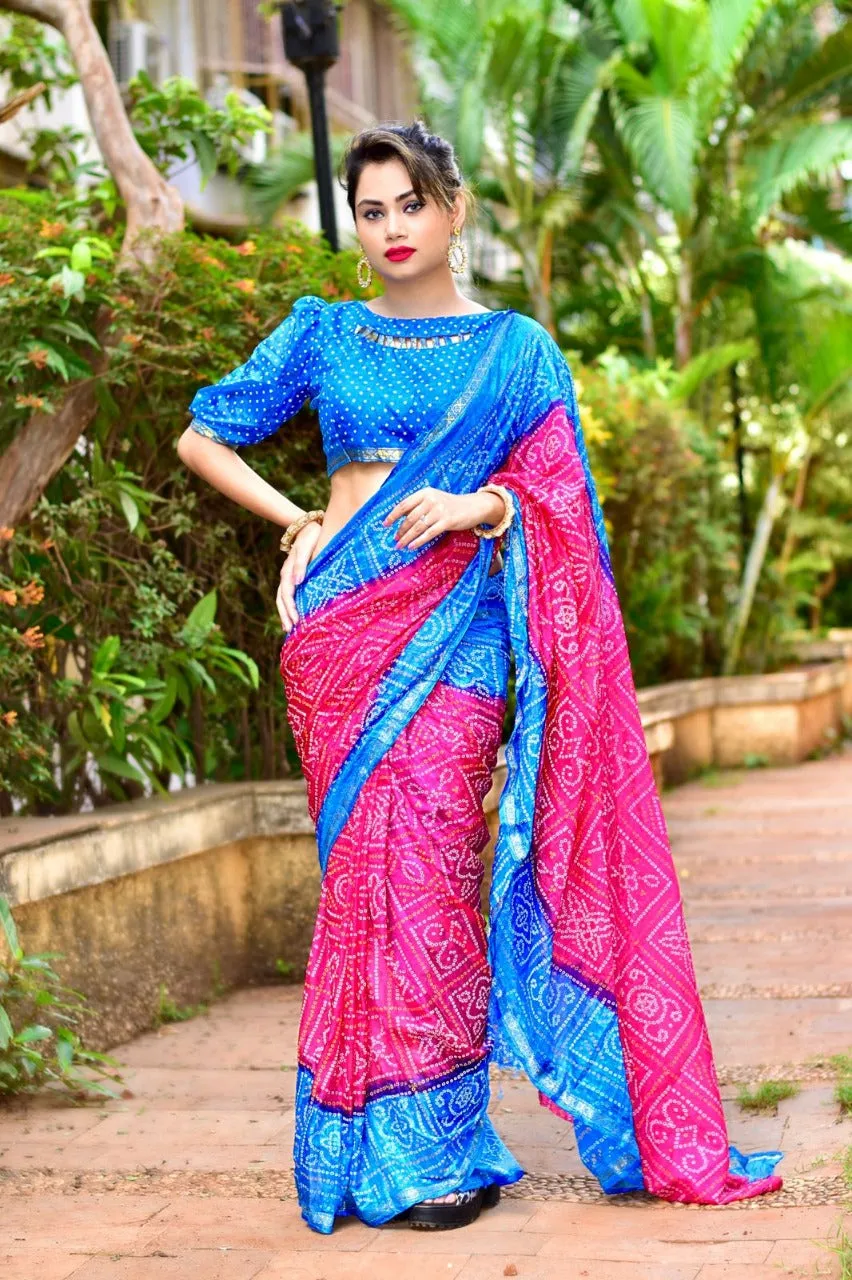 Beautiful Party Wear Bandhani Saree Manjri Vol-2
