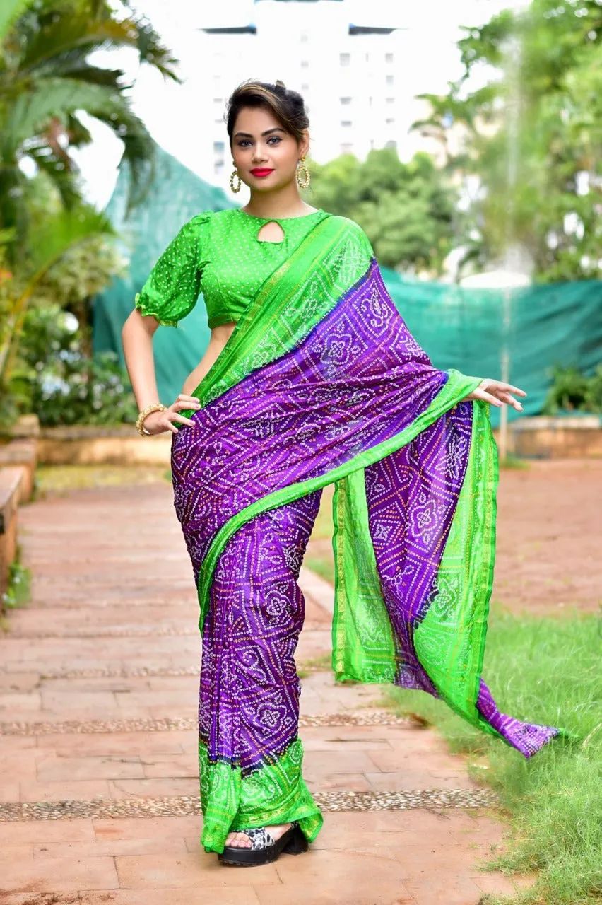 Beautiful Party Wear Bandhani Saree Manjri Vol-2