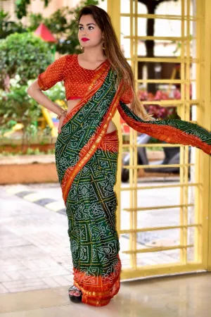 Beautiful Party Wear Bandhani Saree Manjri Vol-2