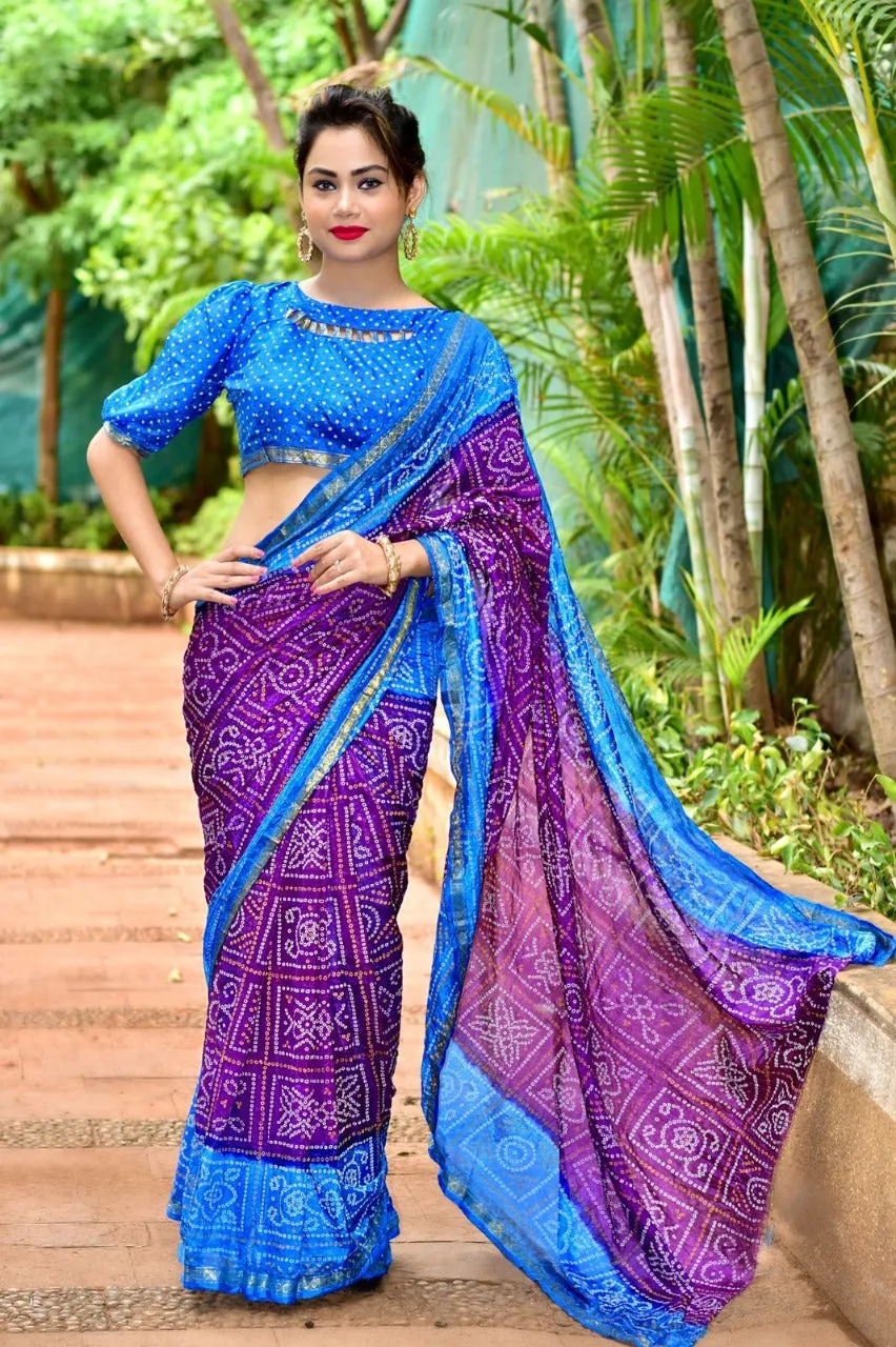 Beautiful Party Wear Bandhani Saree Manjri Vol-2