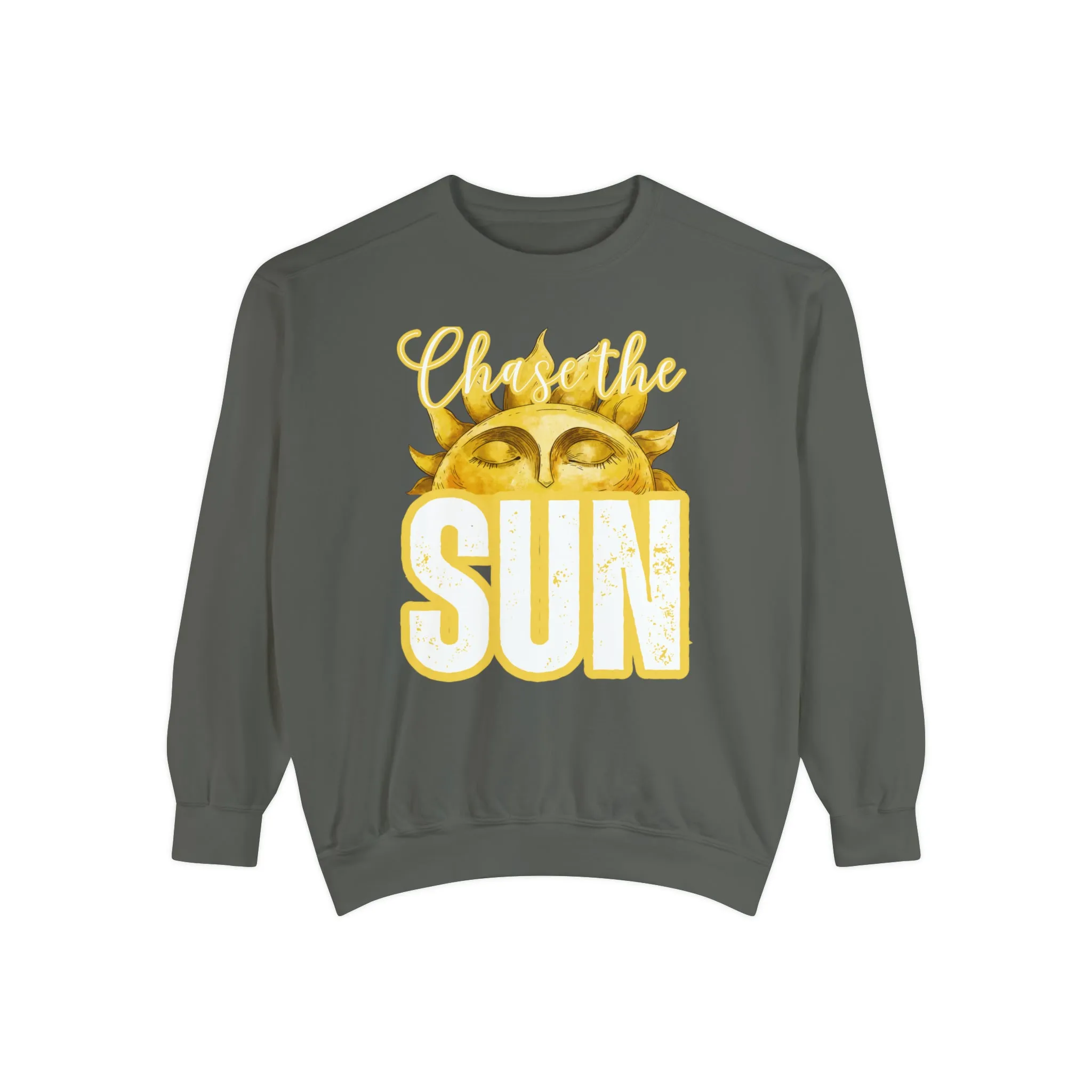 Chase the Sun Women's Comfort Colors Sweatshirt - Cozy and Inspirational