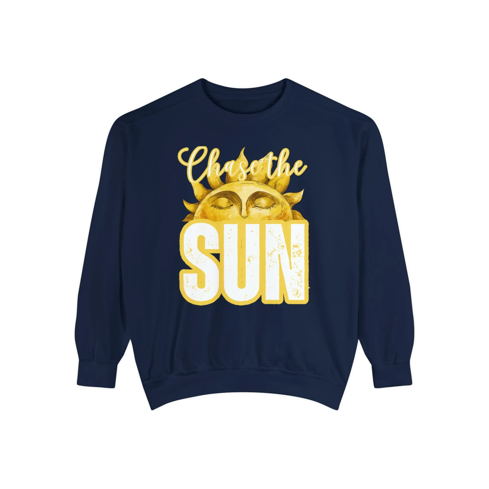 Chase the Sun Women's Comfort Colors Sweatshirt - Cozy and Inspirational