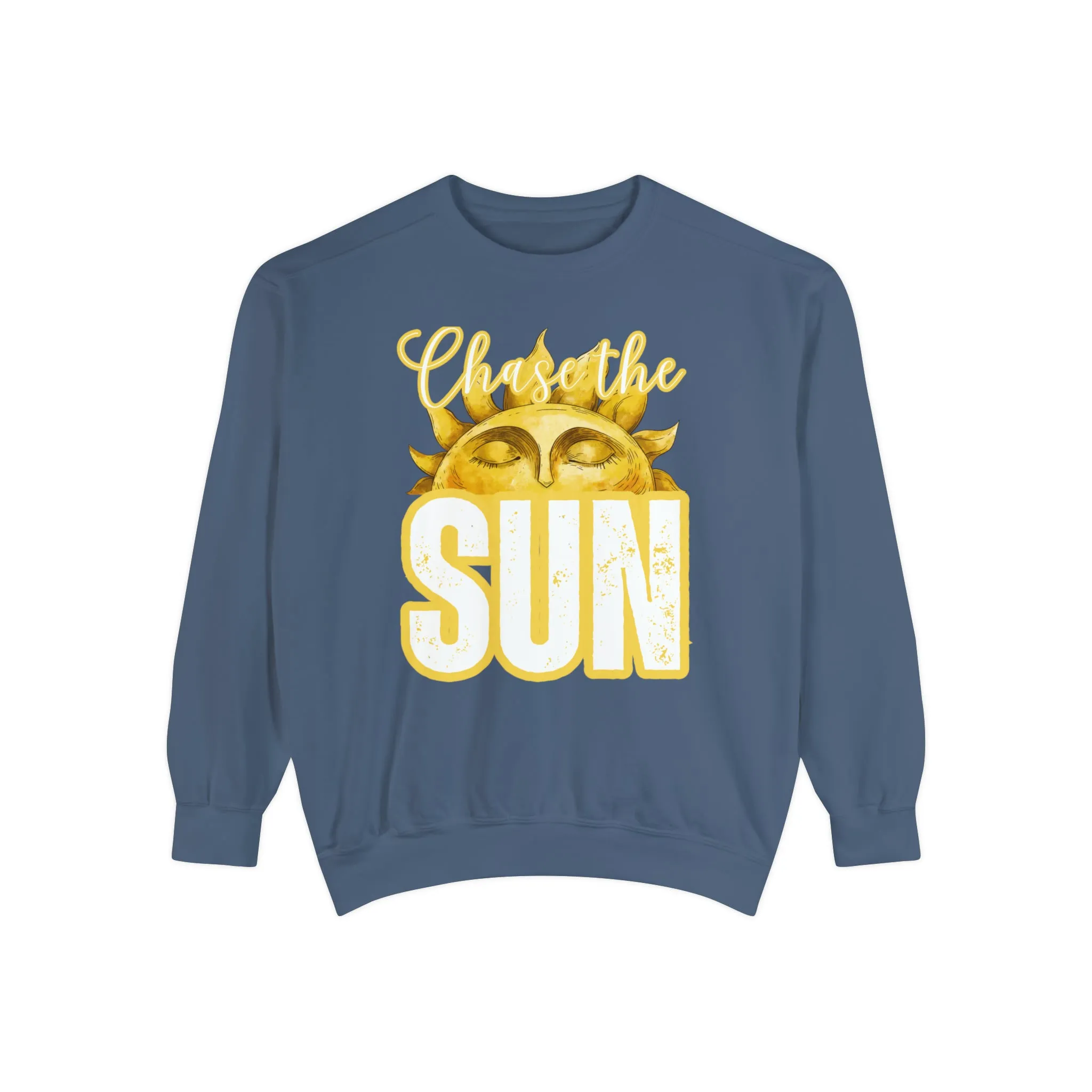 Chase the Sun Women's Comfort Colors Sweatshirt - Cozy and Inspirational