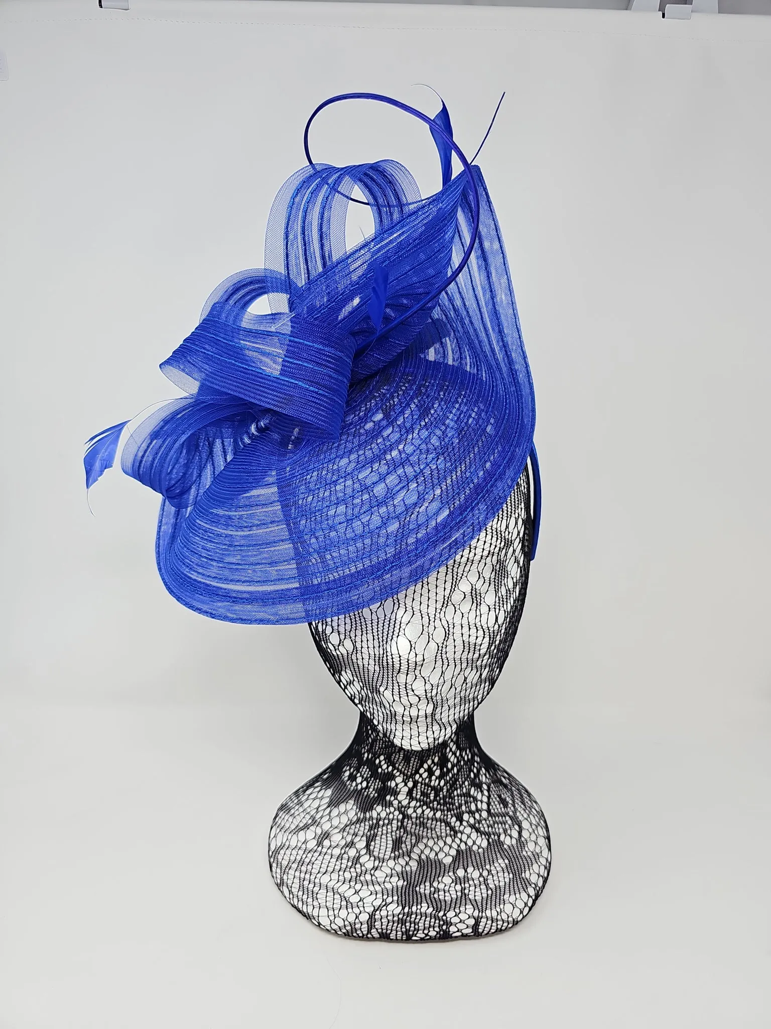 Cobalt Blue Layered Looped Hairband Fascinator