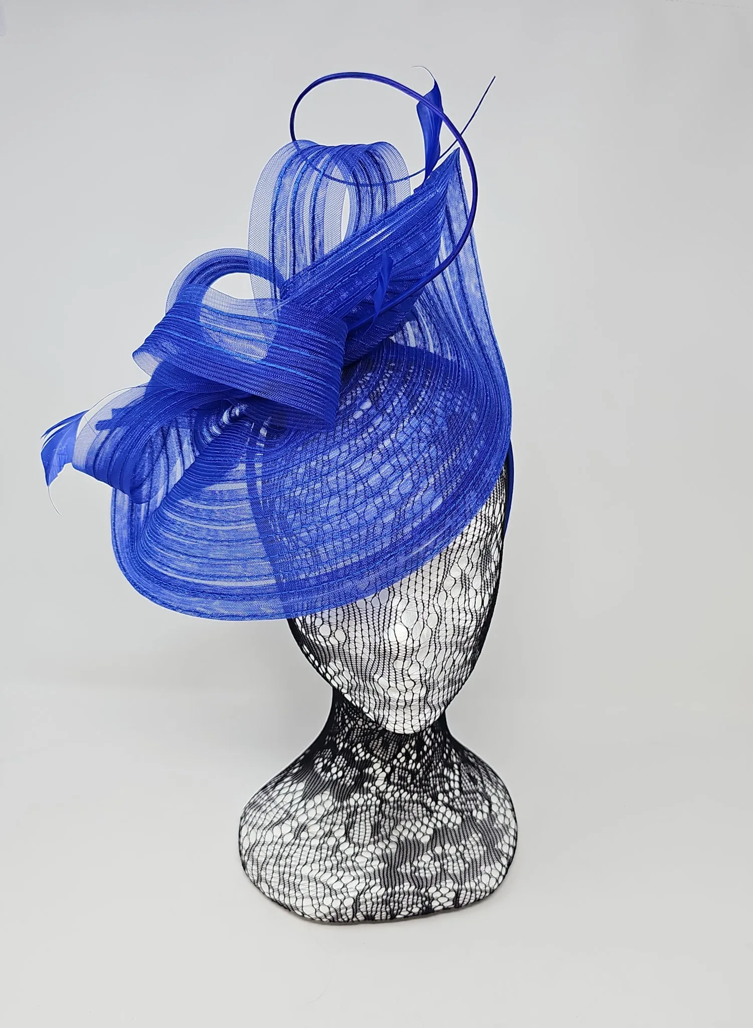 Cobalt Blue Layered Looped Hairband Fascinator