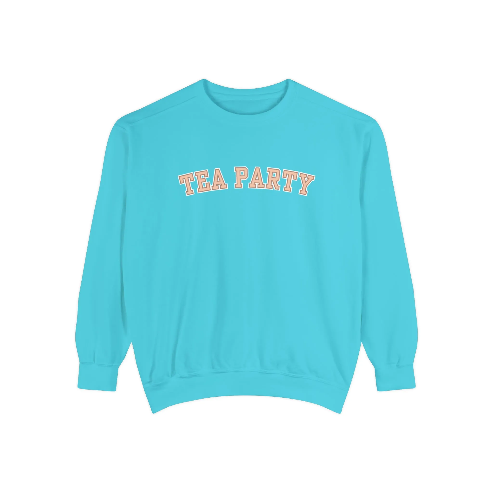 Comfort Colors Women's Tea Party Vibes Sweatshirt: Cozy Gossip Session Attire