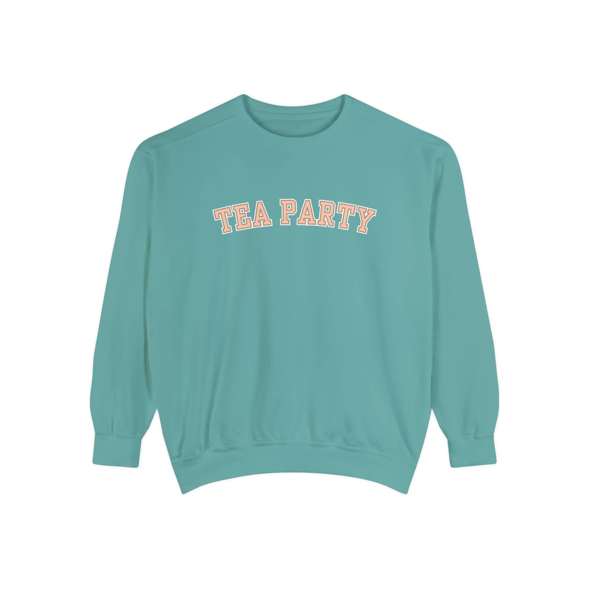 Comfort Colors Women's Tea Party Vibes Sweatshirt: Cozy Gossip Session Attire