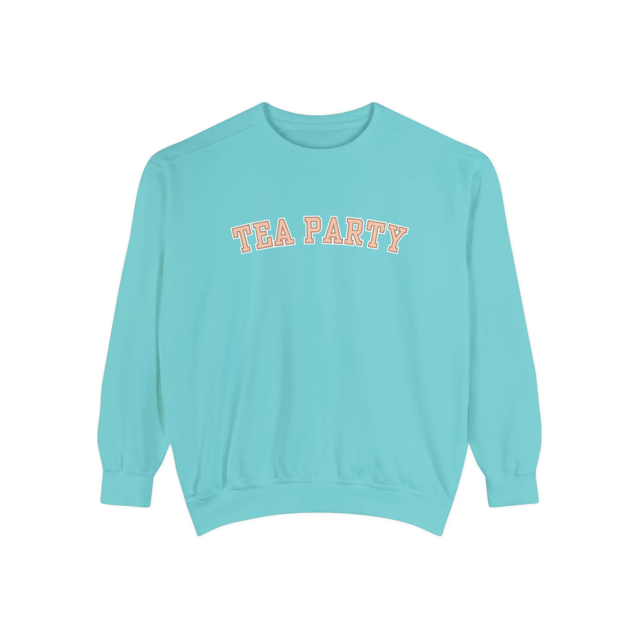 Comfort Colors Women's Tea Party Vibes Sweatshirt: Cozy Gossip Session Attire
