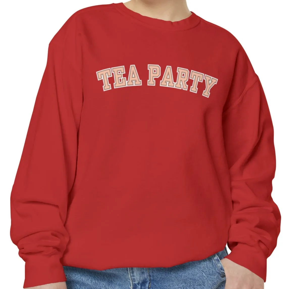 Comfort Colors Women's Tea Party Vibes Sweatshirt: Cozy Gossip Session Attire