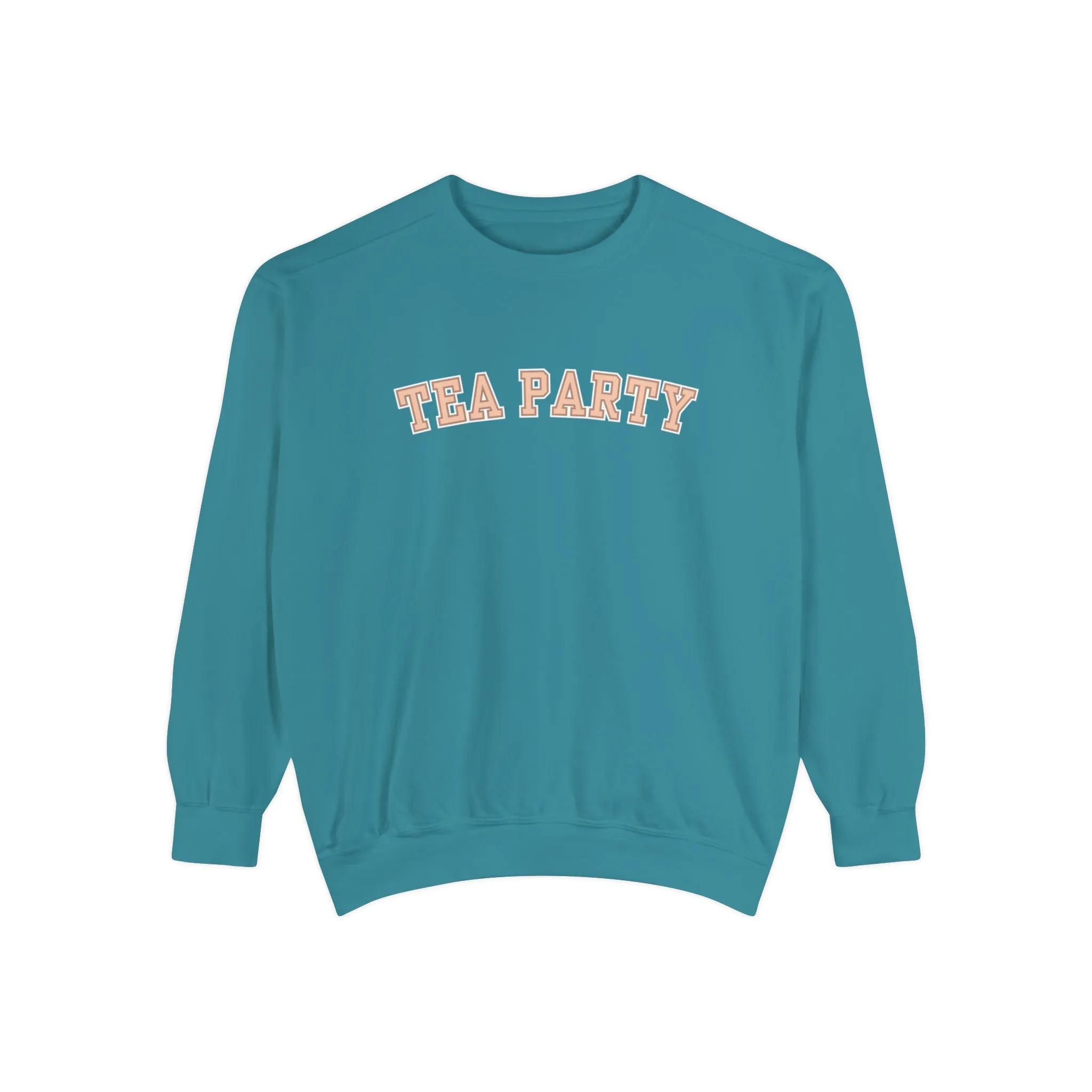 Comfort Colors Women's Tea Party Vibes Sweatshirt: Cozy Gossip Session Attire