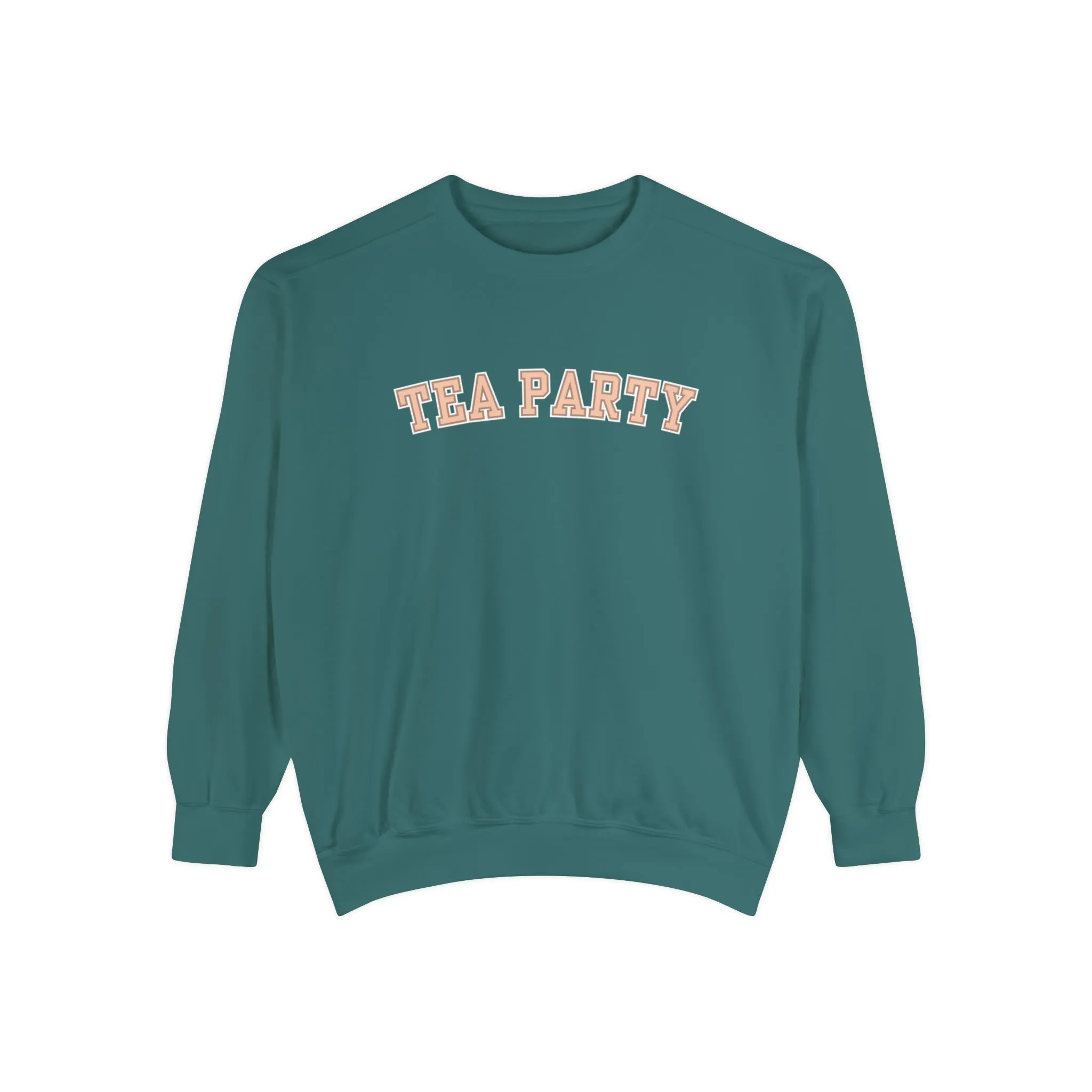 Comfort Colors Women's Tea Party Vibes Sweatshirt: Cozy Gossip Session Attire