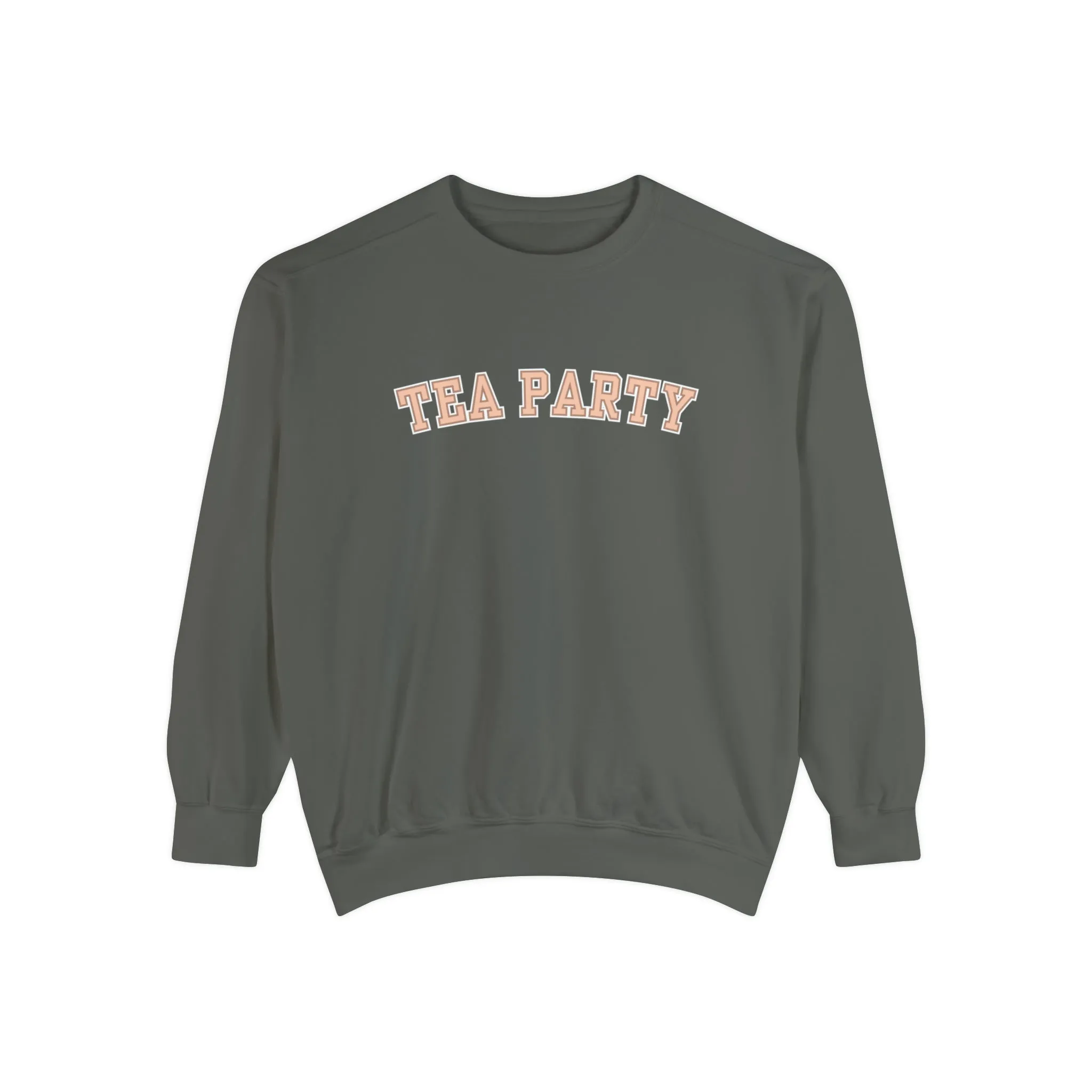 Comfort Colors Women's Tea Party Vibes Sweatshirt: Cozy Gossip Session Attire