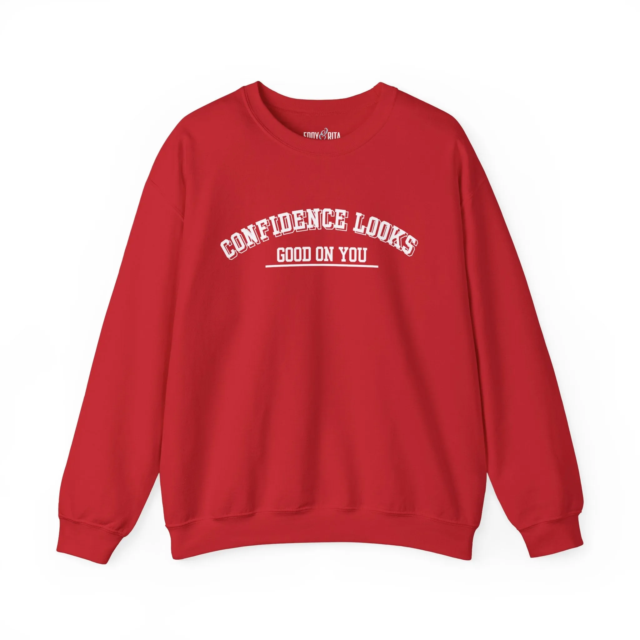 Confidence Looks Good on You Men's Empowerment Sweatshirt: Stylish Comfort with Self-Assured Elegance