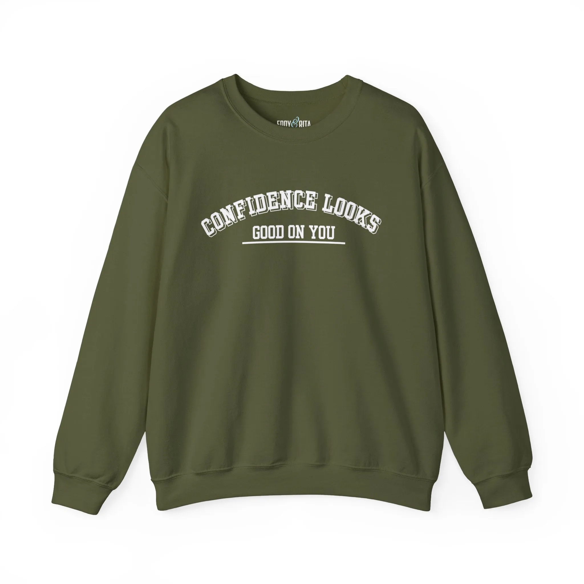 Confidence Looks Good on You Men's Empowerment Sweatshirt: Stylish Comfort with Self-Assured Elegance