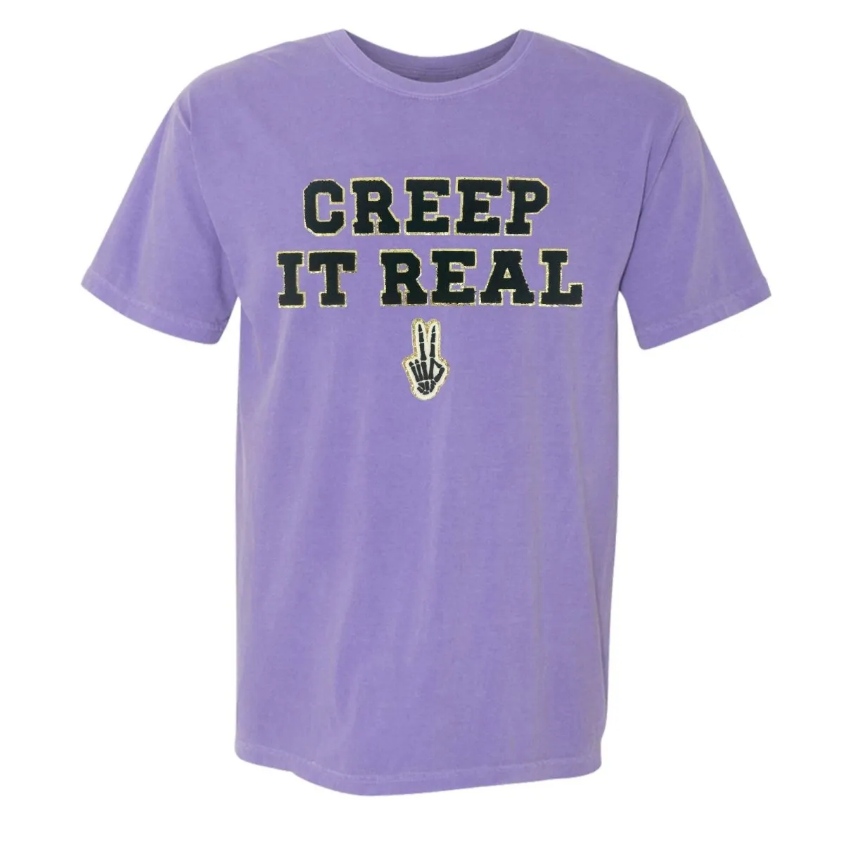 'Creep It Real' Letter Patch T-Shirt