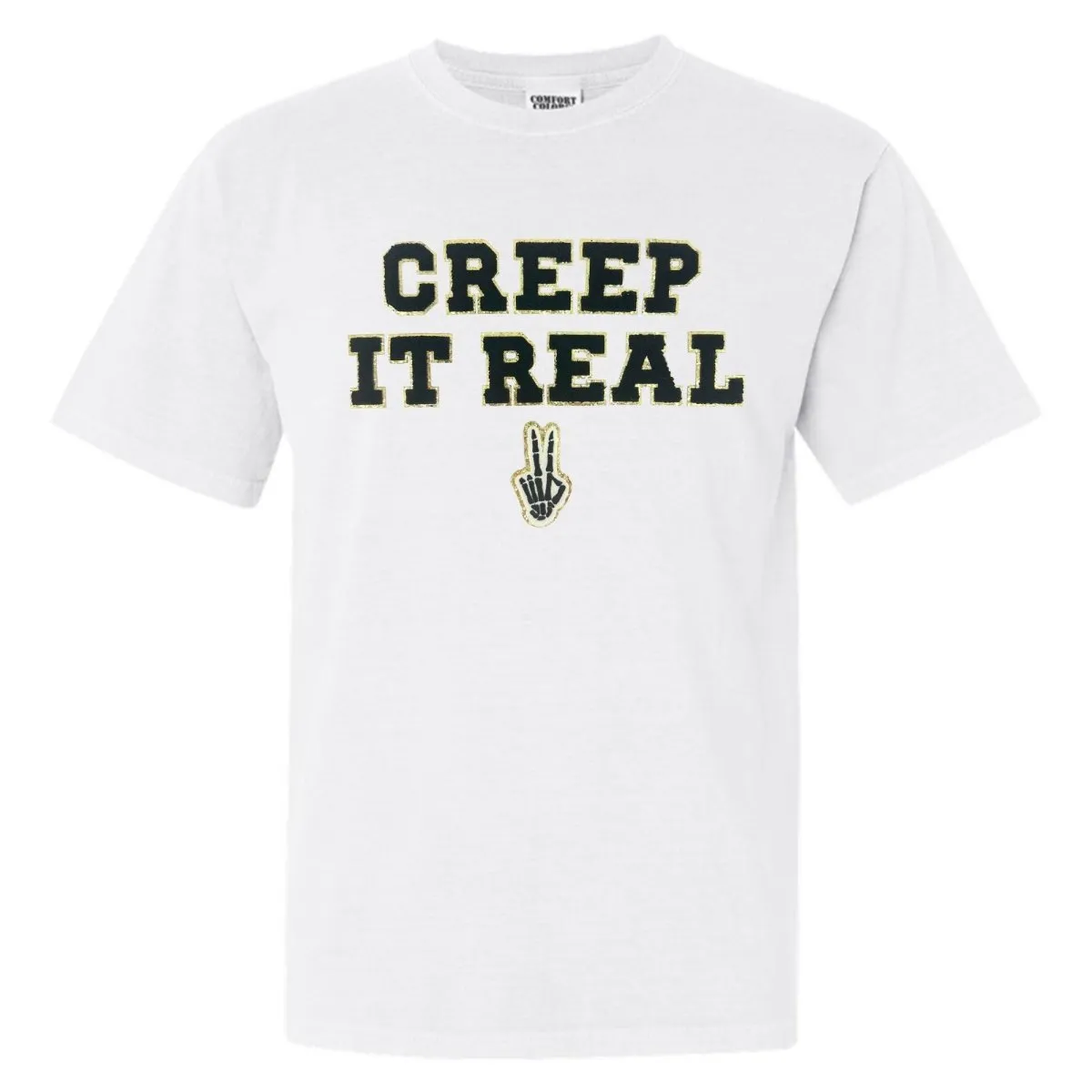 'Creep It Real' Letter Patch T-Shirt