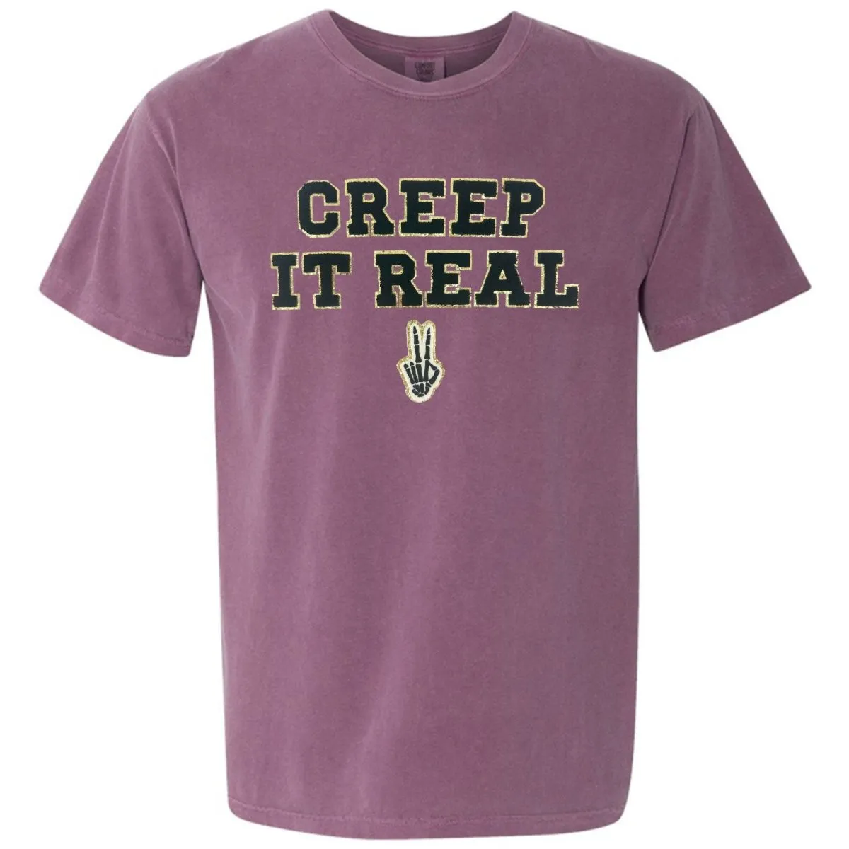 'Creep It Real' Letter Patch T-Shirt