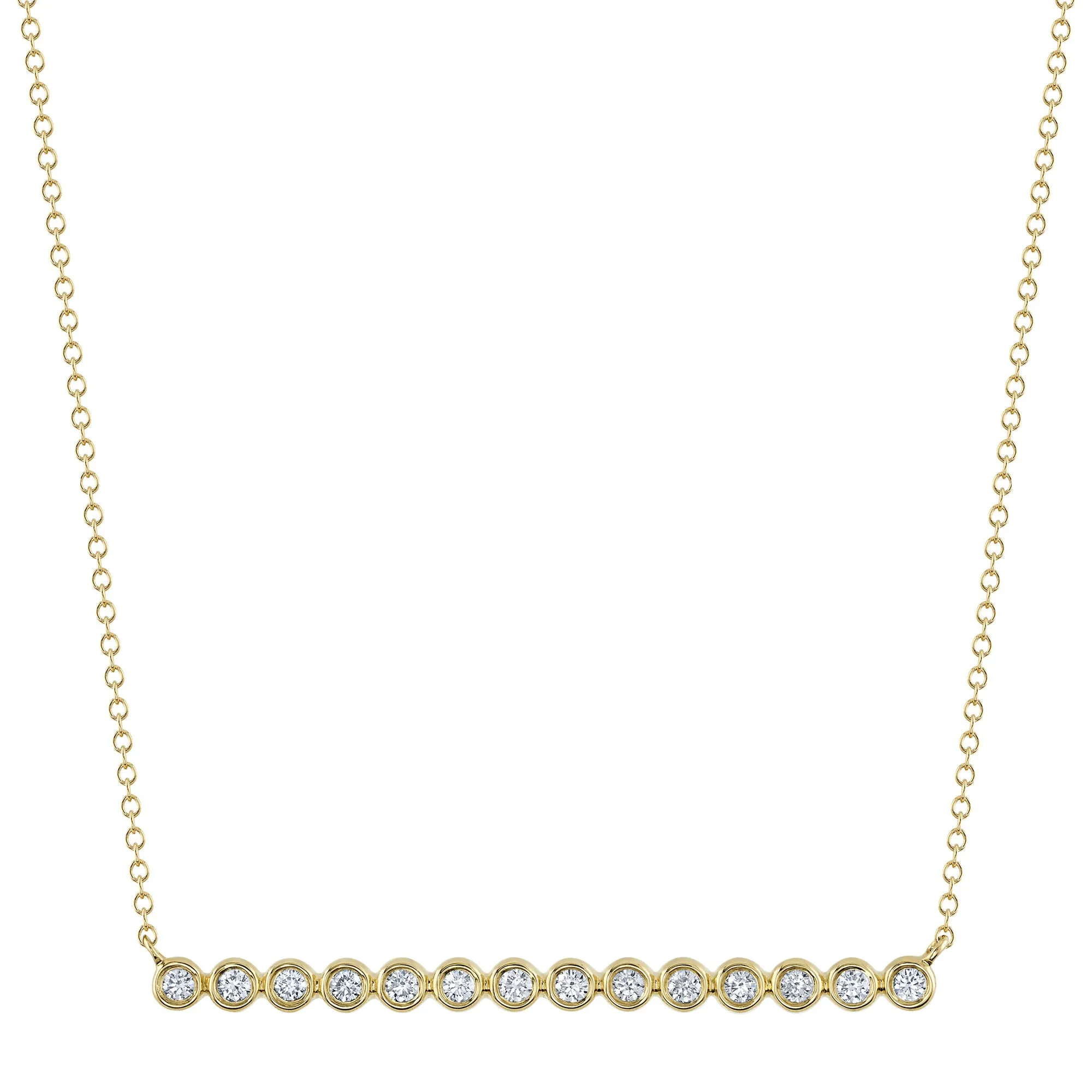 Diamond Bezel Bar Necklace