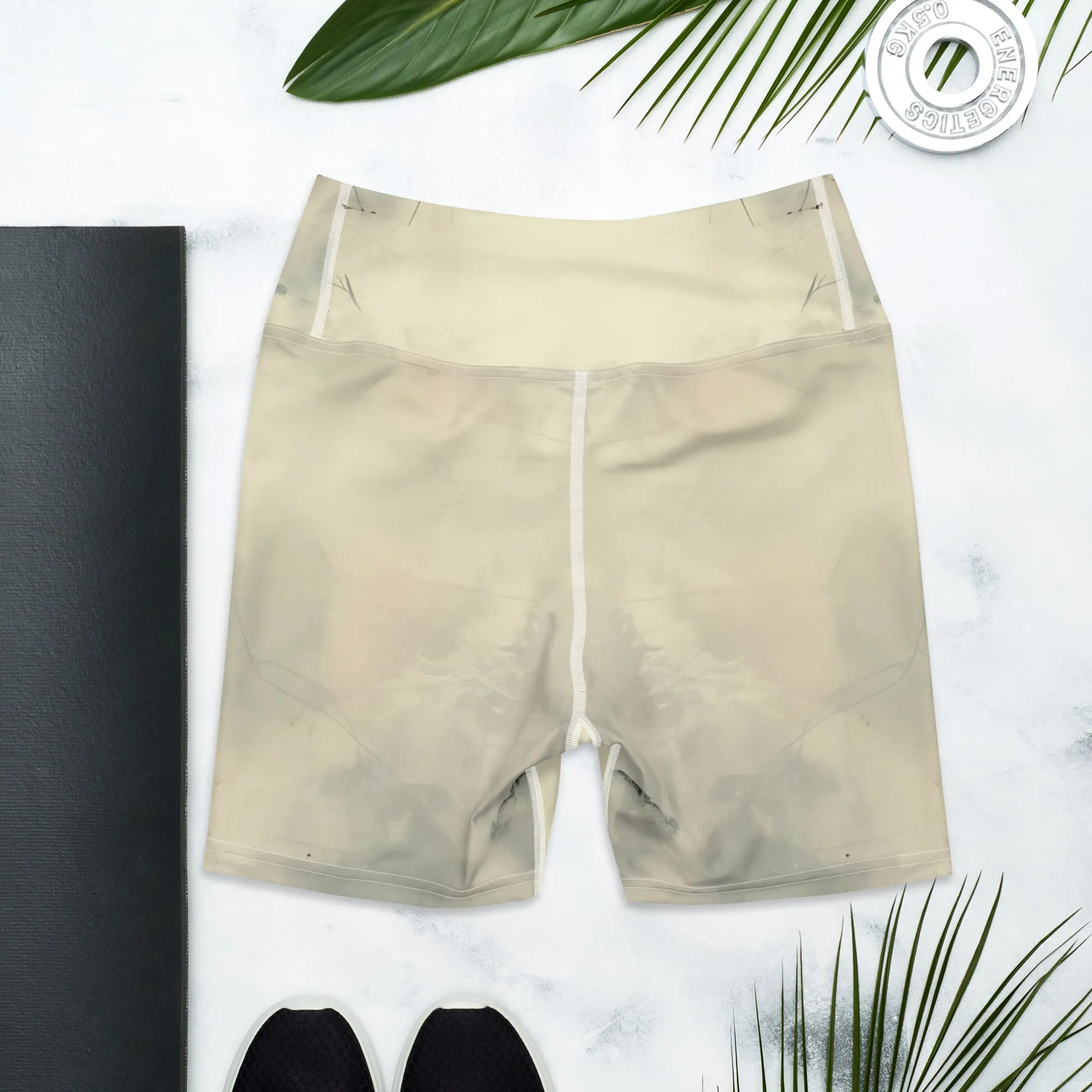 Elegant Ivory Yoga Shorts