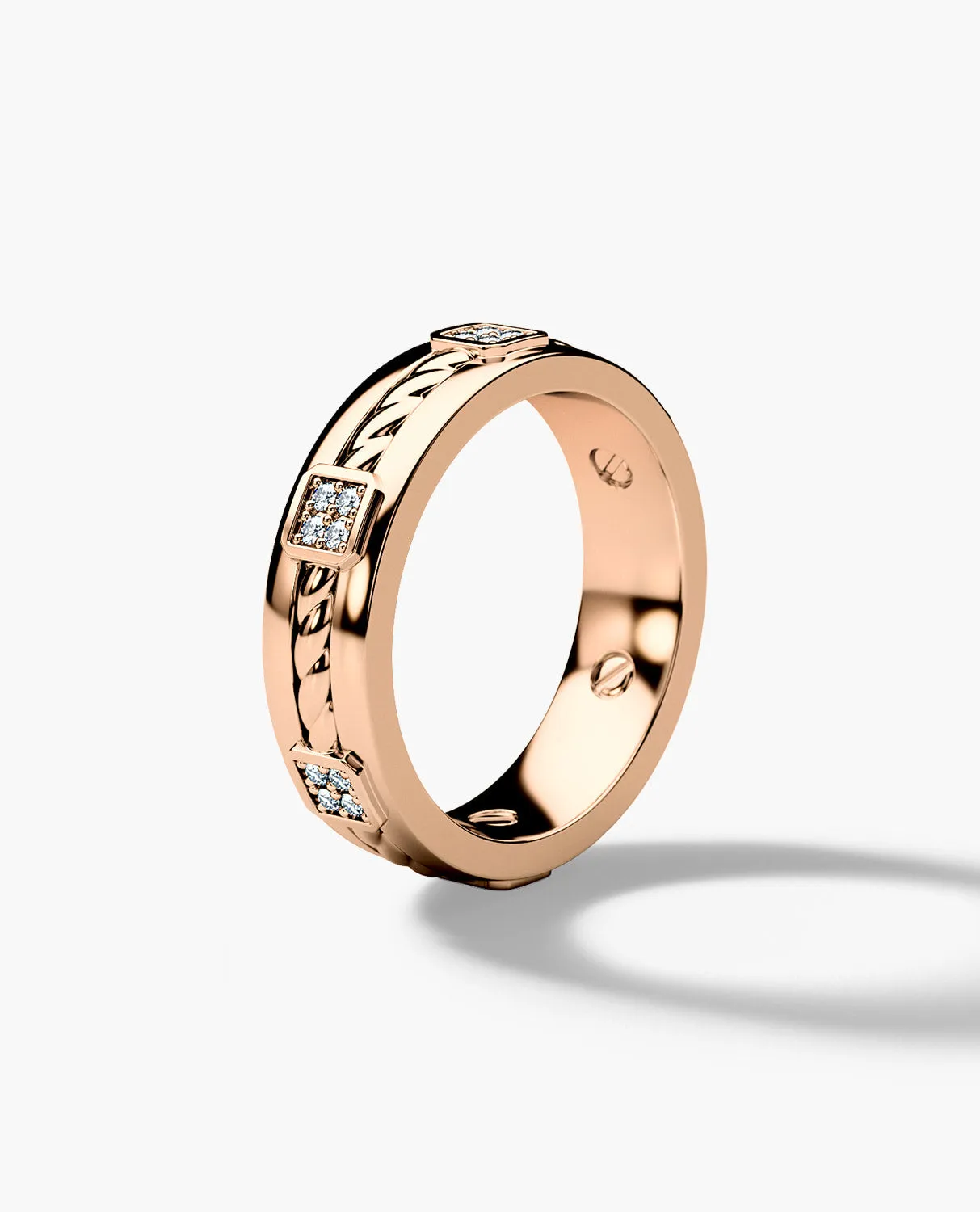 FAIRBANKS Gold Wedding Ring with 0.25ct Diamonds
