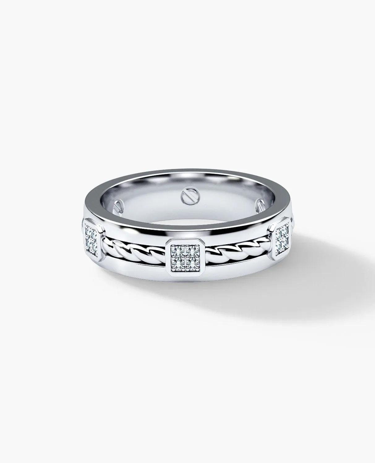 FAIRBANKS Gold Wedding Ring with 0.25ct Diamonds