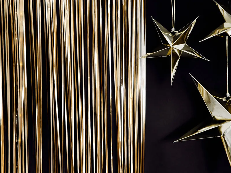 Gold Fringe Curtain