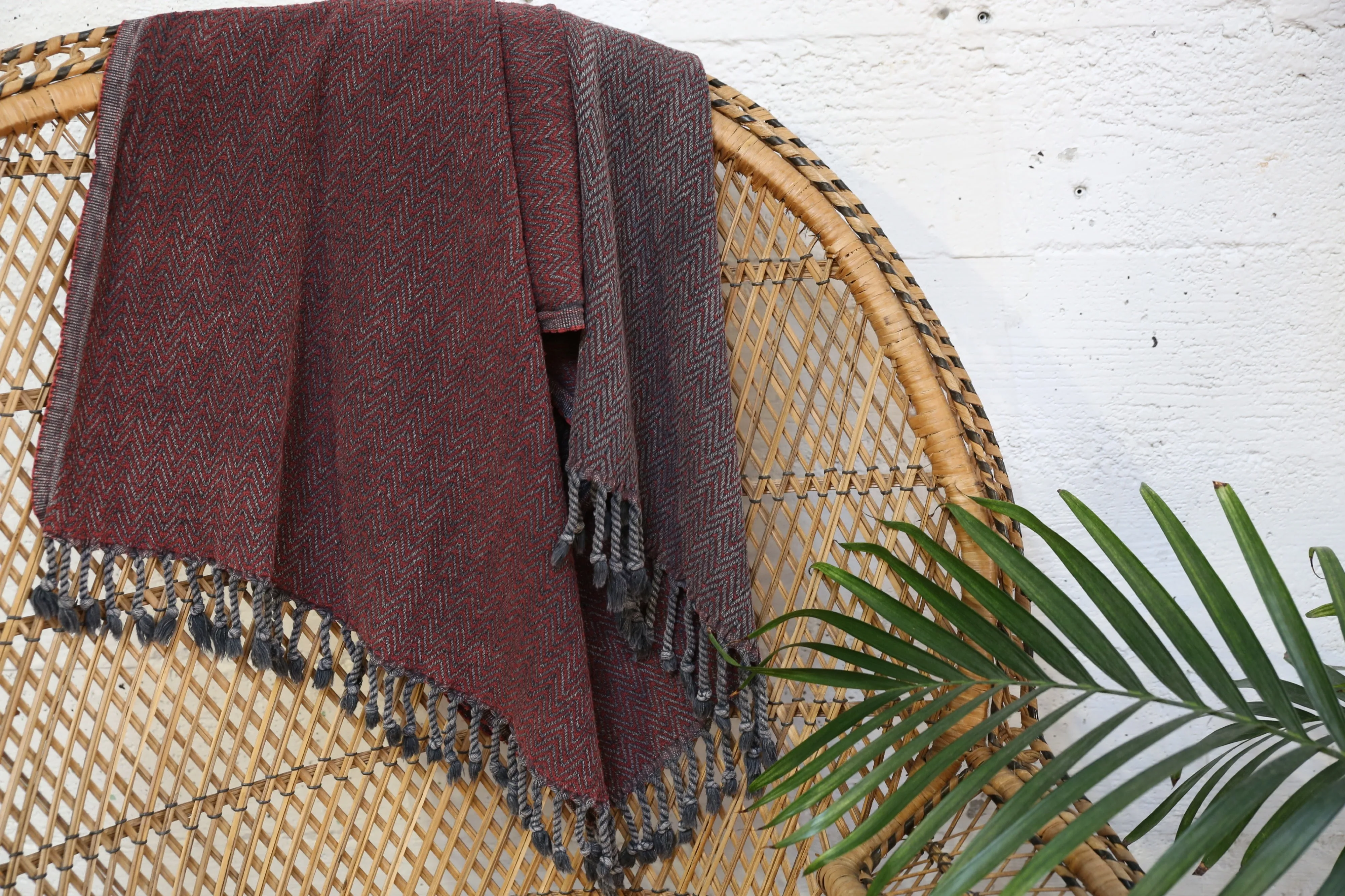 Handwoven Sabah Pestemal Towel in Red(soft)
