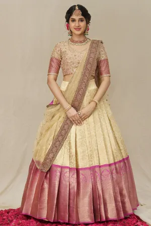 KANJIVARAM PURE SILK HALF SAREE VOL-01