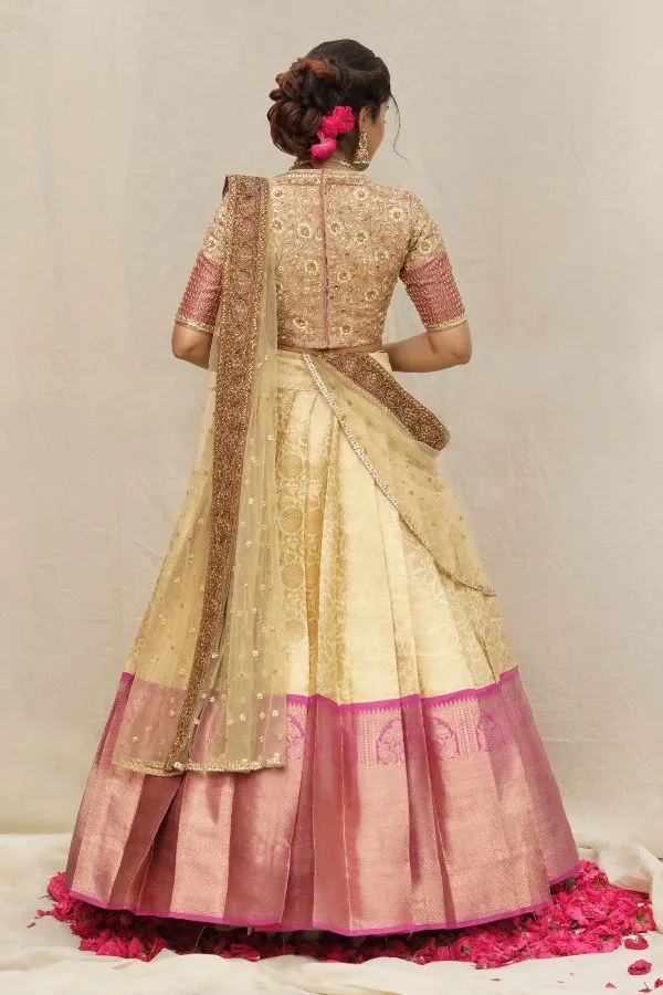 KANJIVARAM PURE SILK HALF SAREE VOL-01
