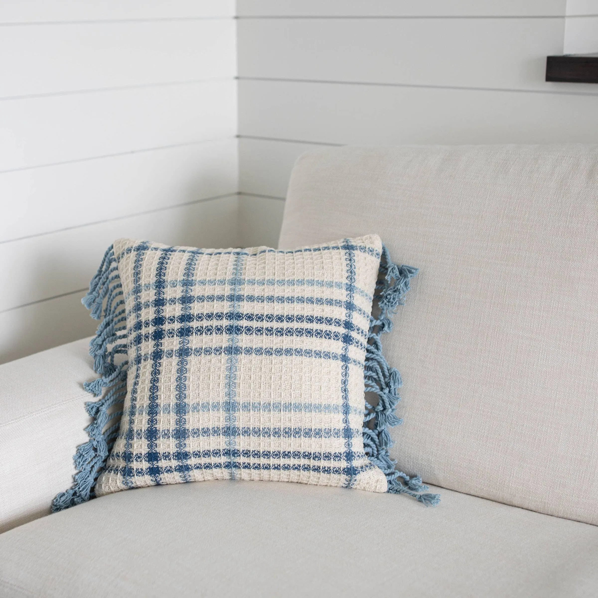 Pillow: Blue/White, Indoor & Outdoor