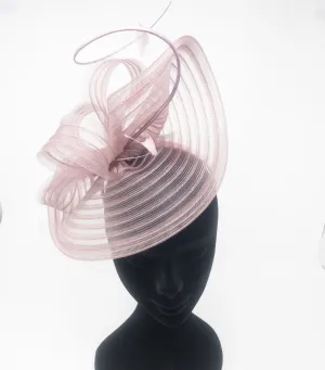 Rose Pink Layered Looped Fascinator