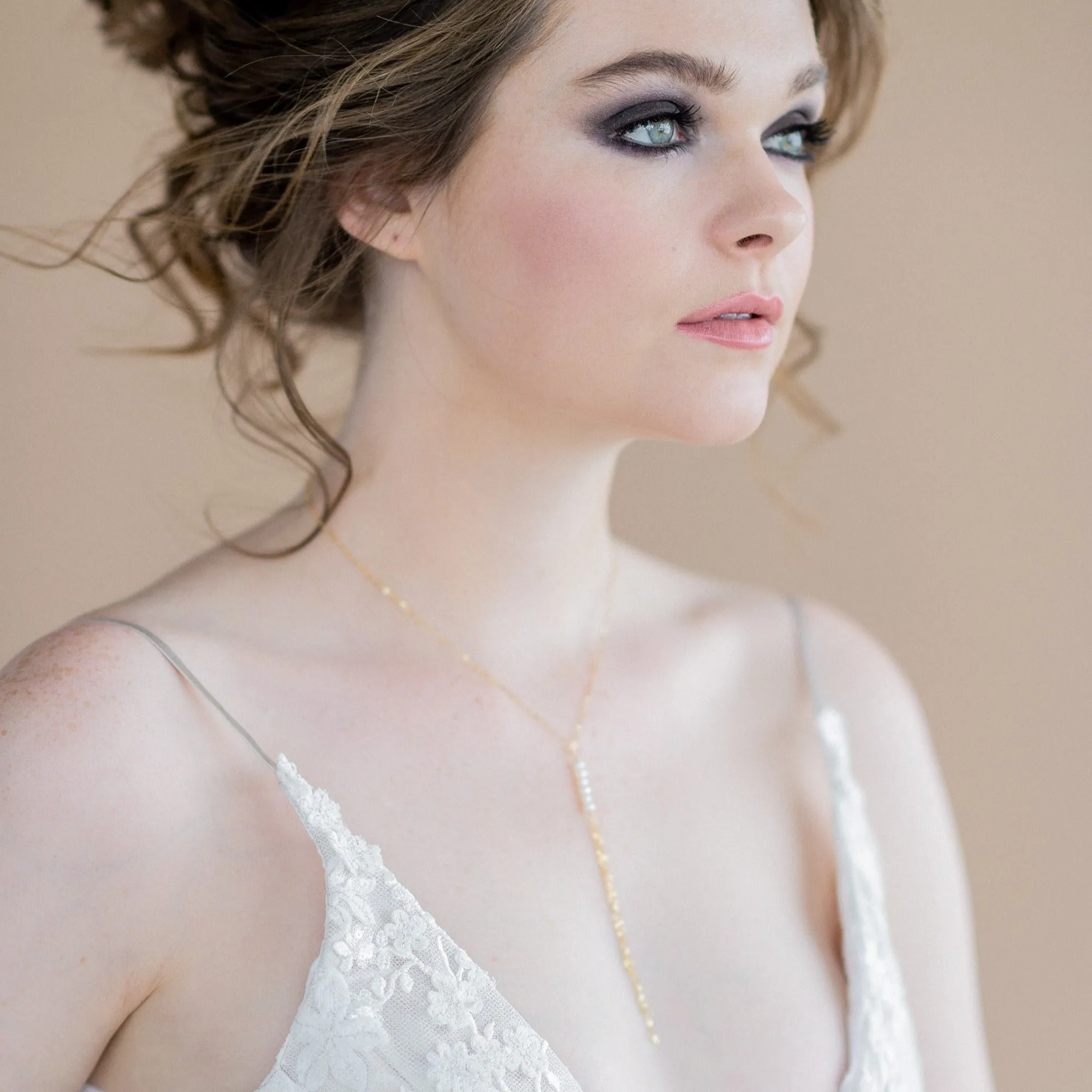 SPENCER Tiny Pearl Fringe Necklace